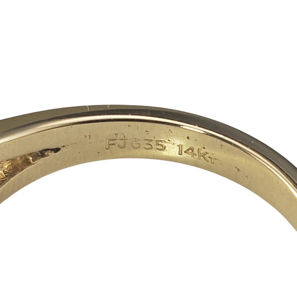 14 Karat Yellow Gold and Diamond Ring Size 6.25 #20747 - Picture 6 of 8